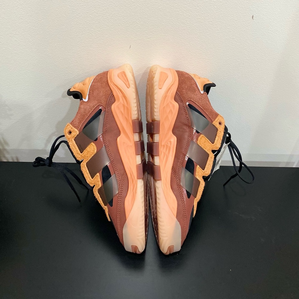 Adidas Originals Niteball Hazy Copper Core Black Acid Orange Sneakers Size: 9.5 - Picture 7 of 8